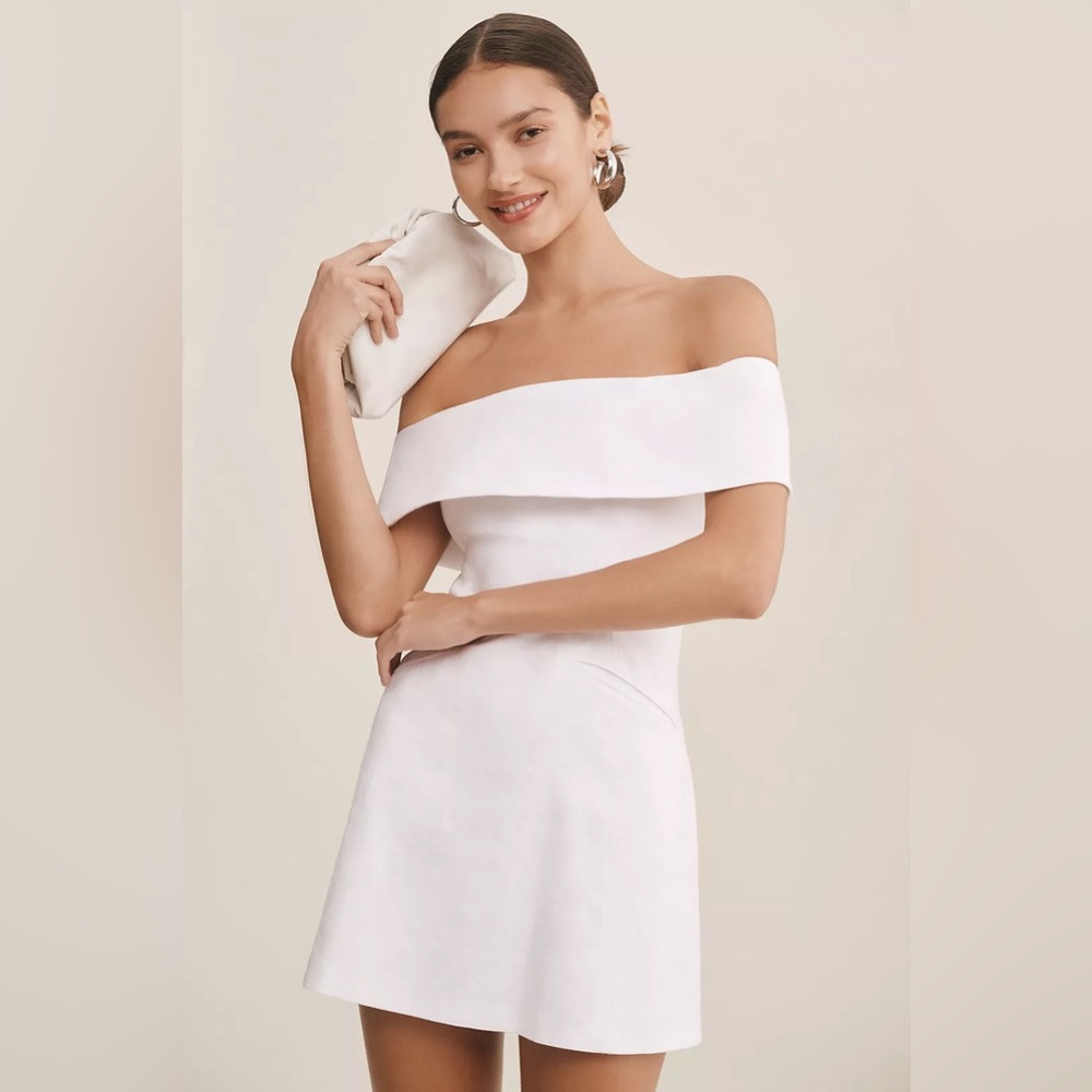 Anthropologie Ingrid Off-The-Shoulder Mini Dress BHLDN Size Small